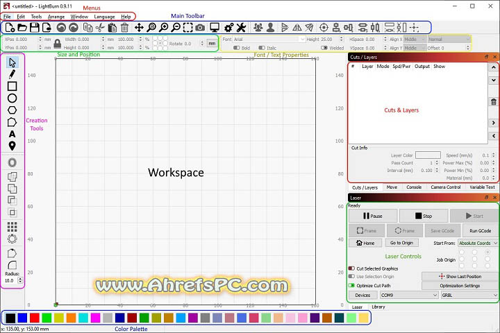 LightBurn 2025 v1.7.00 Latest Software For PC 