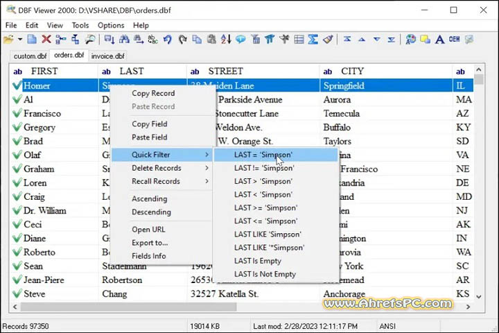 DBF Viewer 2000 v8.70 [Latest Software] For PC 